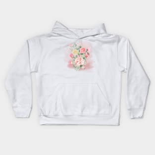 Watercolor Inspired Florals Kids Hoodie